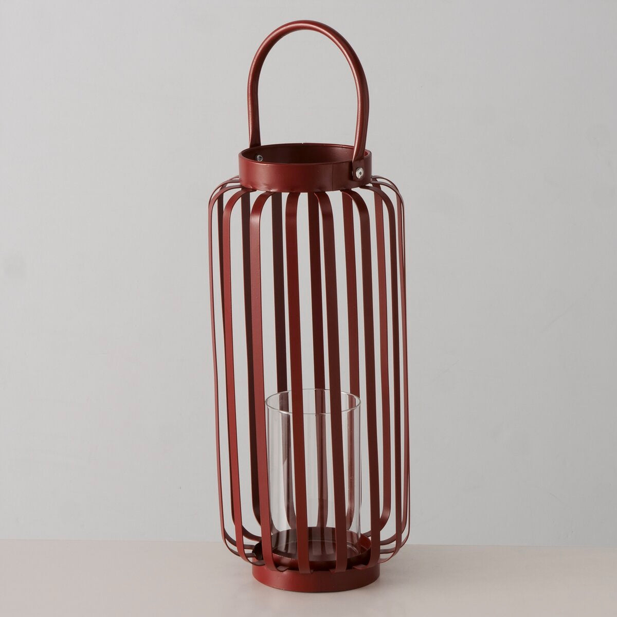 windlicht cindy, rond, h 41,00 cm, ijzer, gls, effen