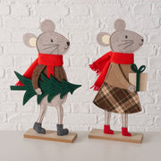 figuur millie, 2 ass., muis, h 42,00 cm, mdf, polyester, bg, brn, grn, rd