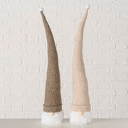 figuur gunno, 2 ass., kabouter, kerstman, h 70,00 cm, schima (schima spp.), ijzer, zand, polyester, bg, brn