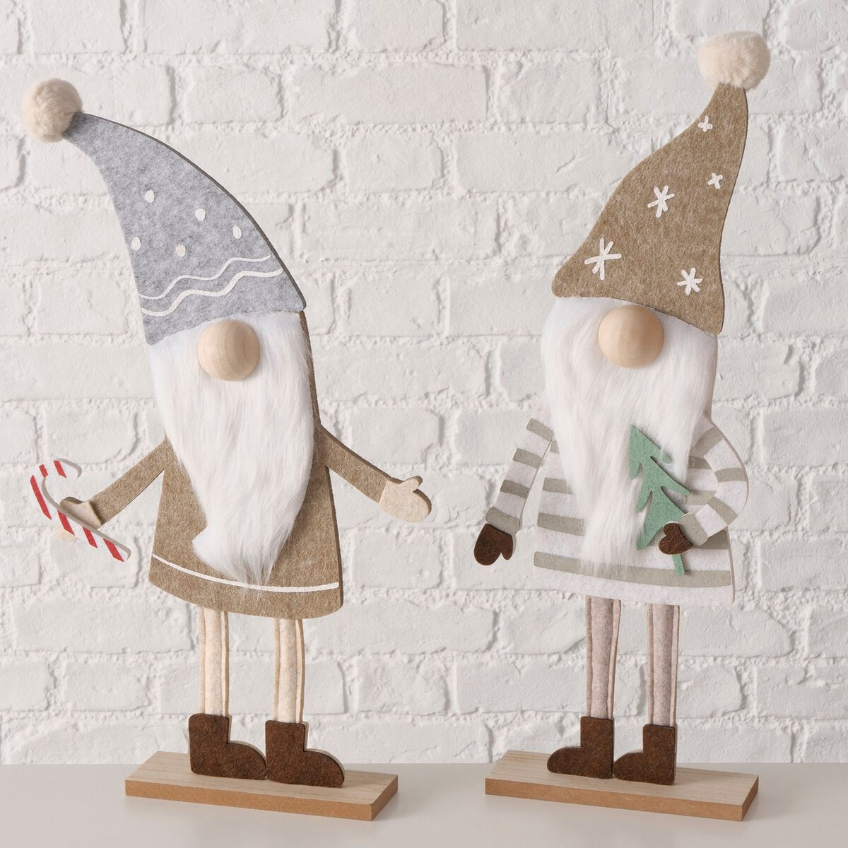 figuur willi, 2 ass., kabouter, kerstman, h 53,50 cm, schima (schima spp.), mdf, polyester, bg, grn