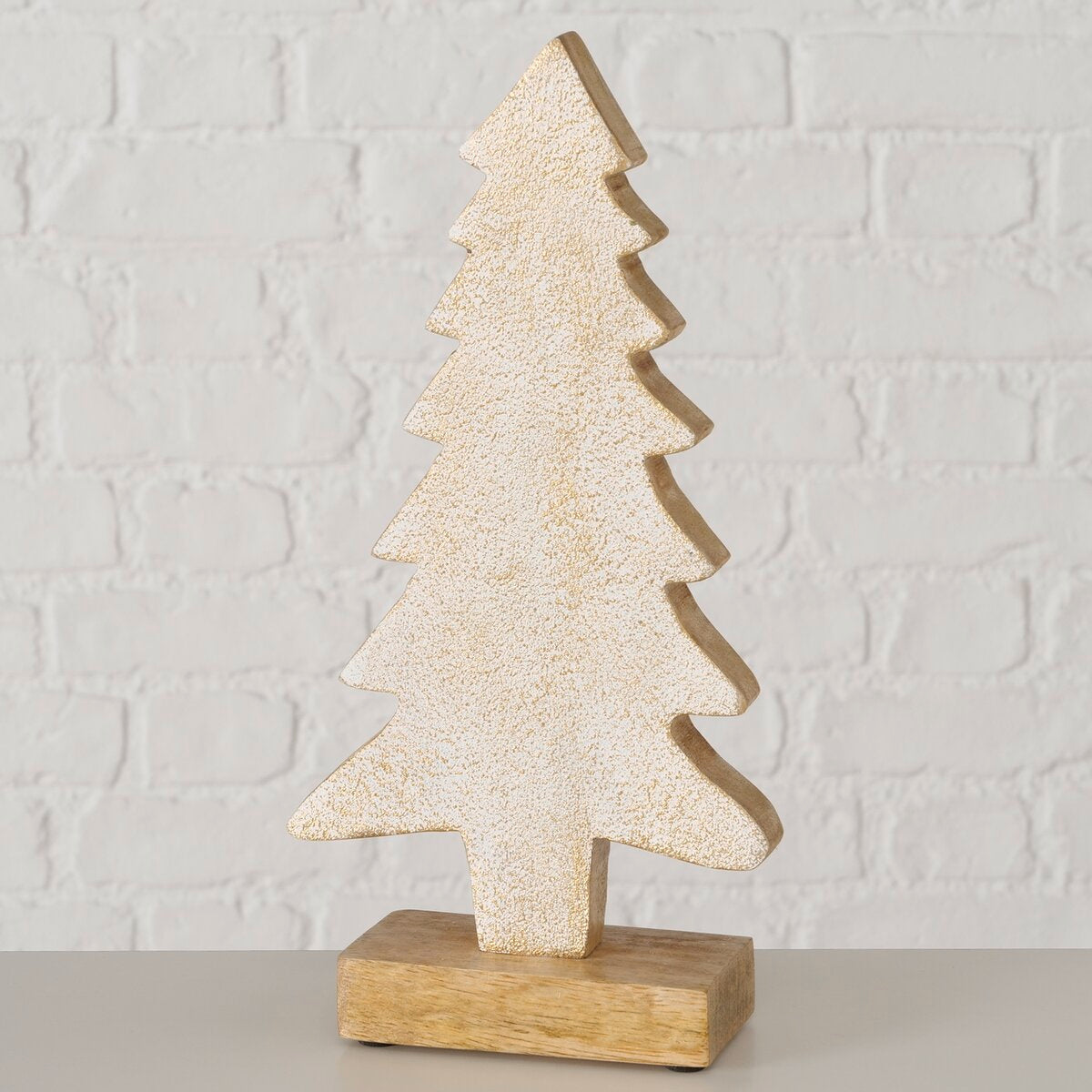 decoratieve standaard goldina, kerstboom, met stand, h 30,00 cm, mango (mangifera indica l.)