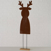 figuur lunir, hert, h 105,00 cm, moeraspijnboom (pinus elliottii), ijzer, brn