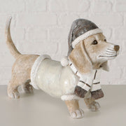 figuur chesty, hond, h 17,50 cm, synthetische hars, brn, grs
