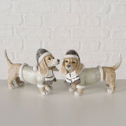 figuur chesty, 2 ass., hond, h 10,00 cm, synthetische hars, brn, grs