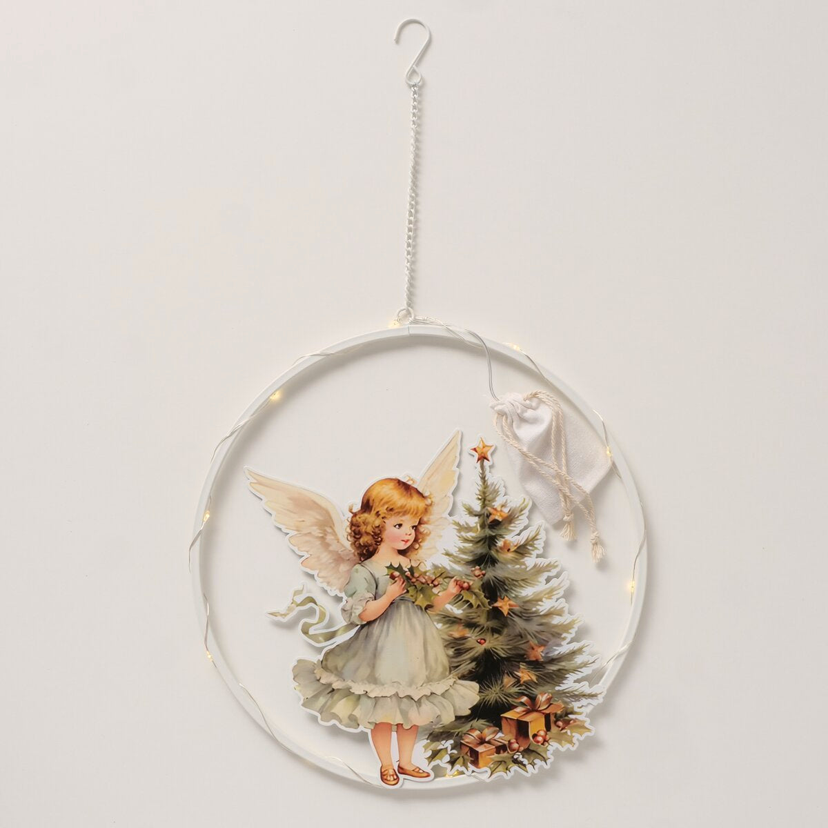 decoratieve hanger clara, rond, engel, kerstboom, led, l 30,00 cm, h 0,50 cm