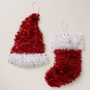 decoratieve hanger tinso, 2 ass., hoed, sok, l 25,00 cm, h 35,00 cm, hangvoorziening