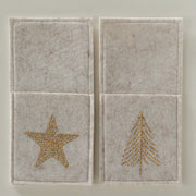 bestekzakje glitza, 2 ass., l 20,00 cm, b 10,00 cm, polyester, motief, effen
