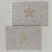 tafelset  glitza, 2 ass., polyester, motief, effen, kerstboom, ster, nee