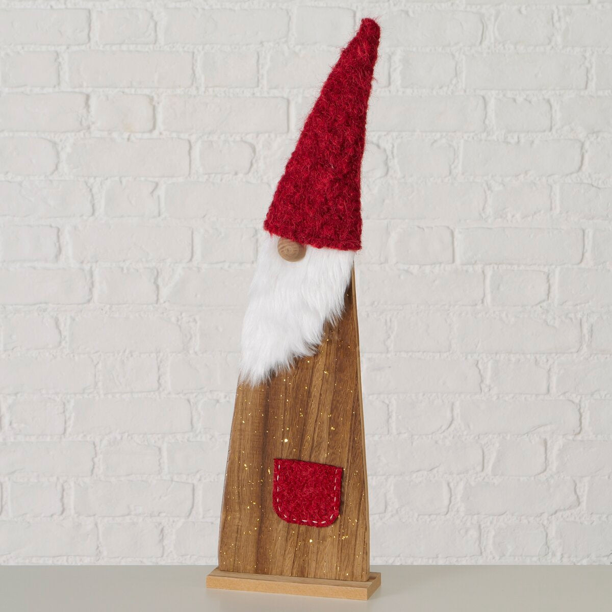 figuur frostin, kerstman, h 57,00 cm, moeraspijnboom (pinus elliottii), polyester, ntrl, rd, wt