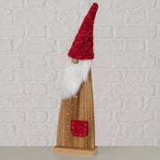 figuur frostin, kerstman, h 39,50 cm, moeraspijnboom (pinus elliottii), polyester, ntrl, rd, wt