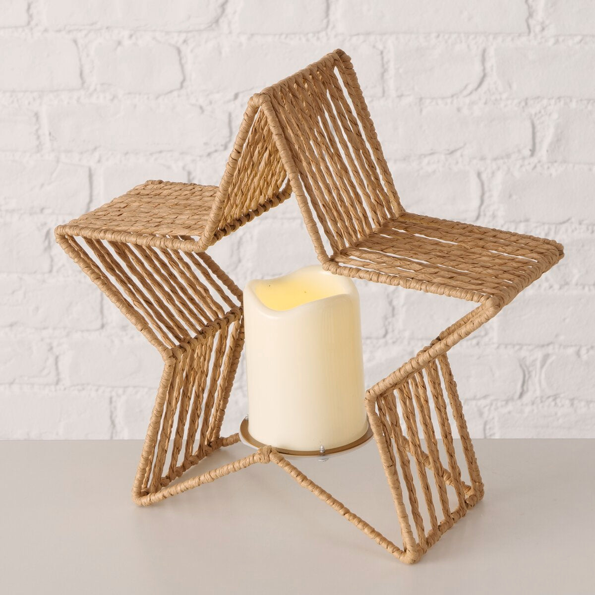 decoratieve standaard luma, ster, led, h 29,00 cm, pap, ijzer