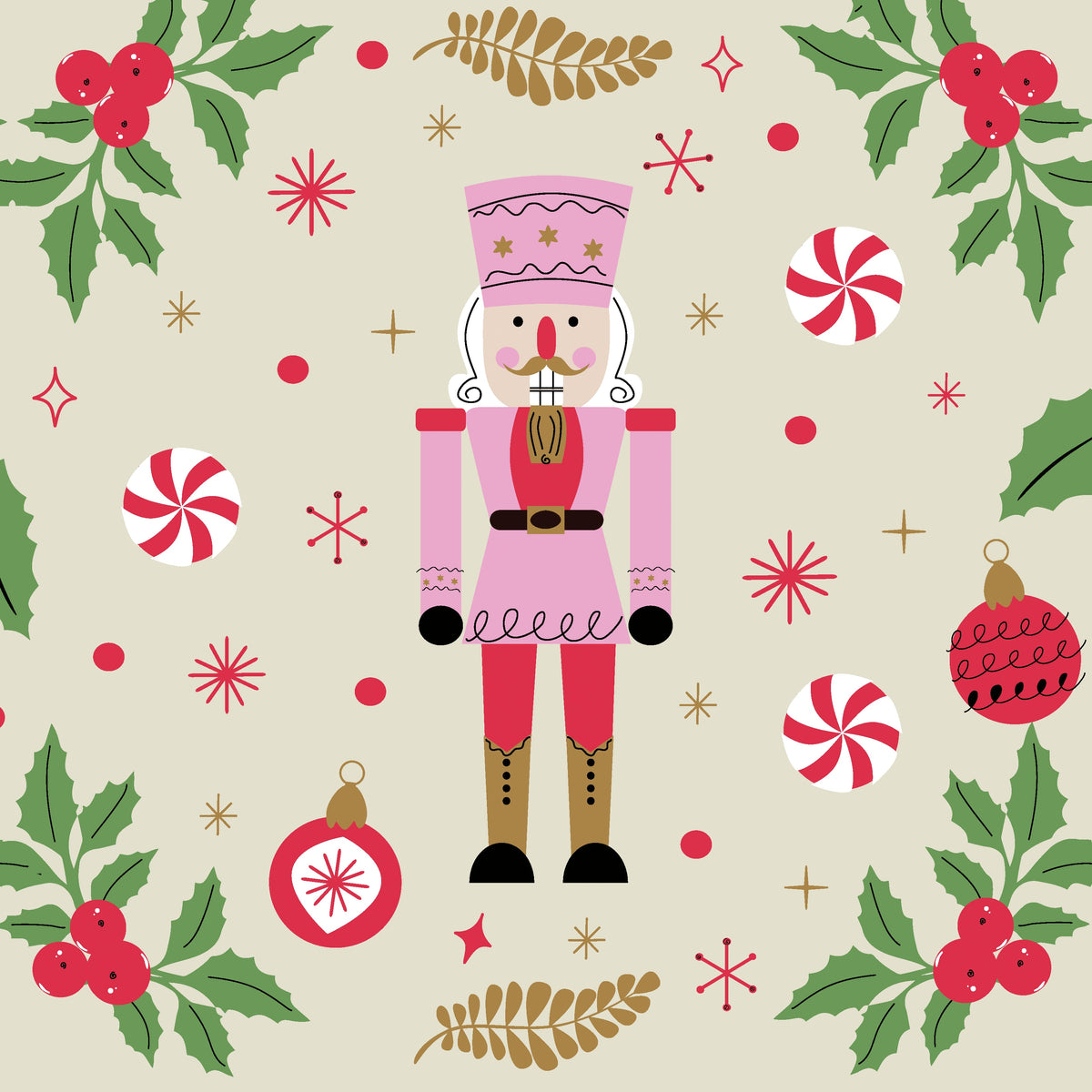 servetten nutcracker holiday 3-laags tissue 33 x 33 cm