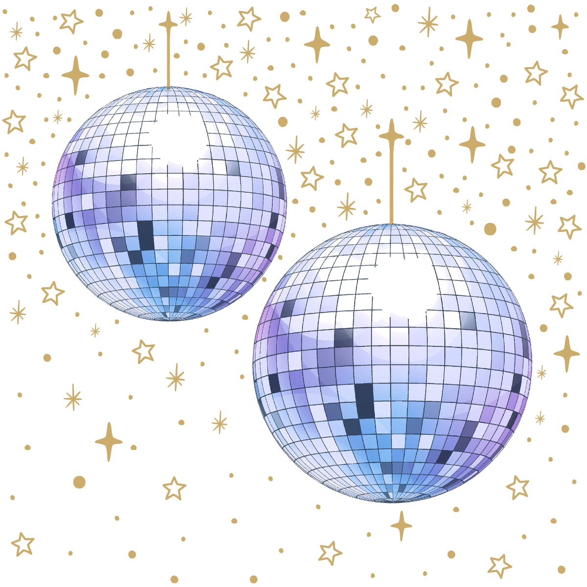 servetten disco ball 3-laags tissue 33 x 33 cm