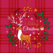 servetten xmas tartan wreath