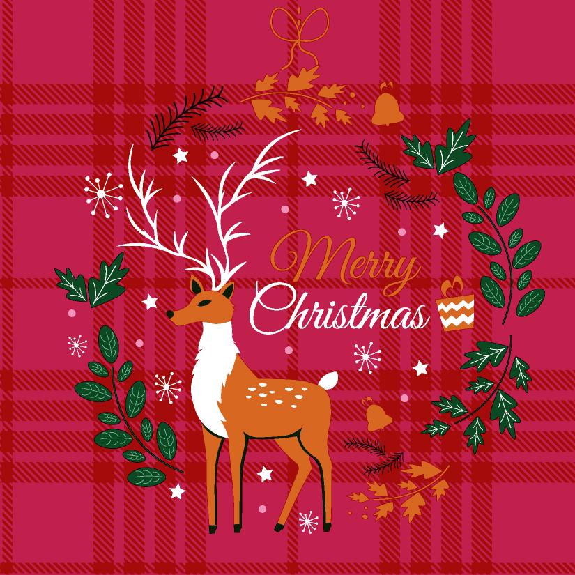 servetten xmas tartan wreath