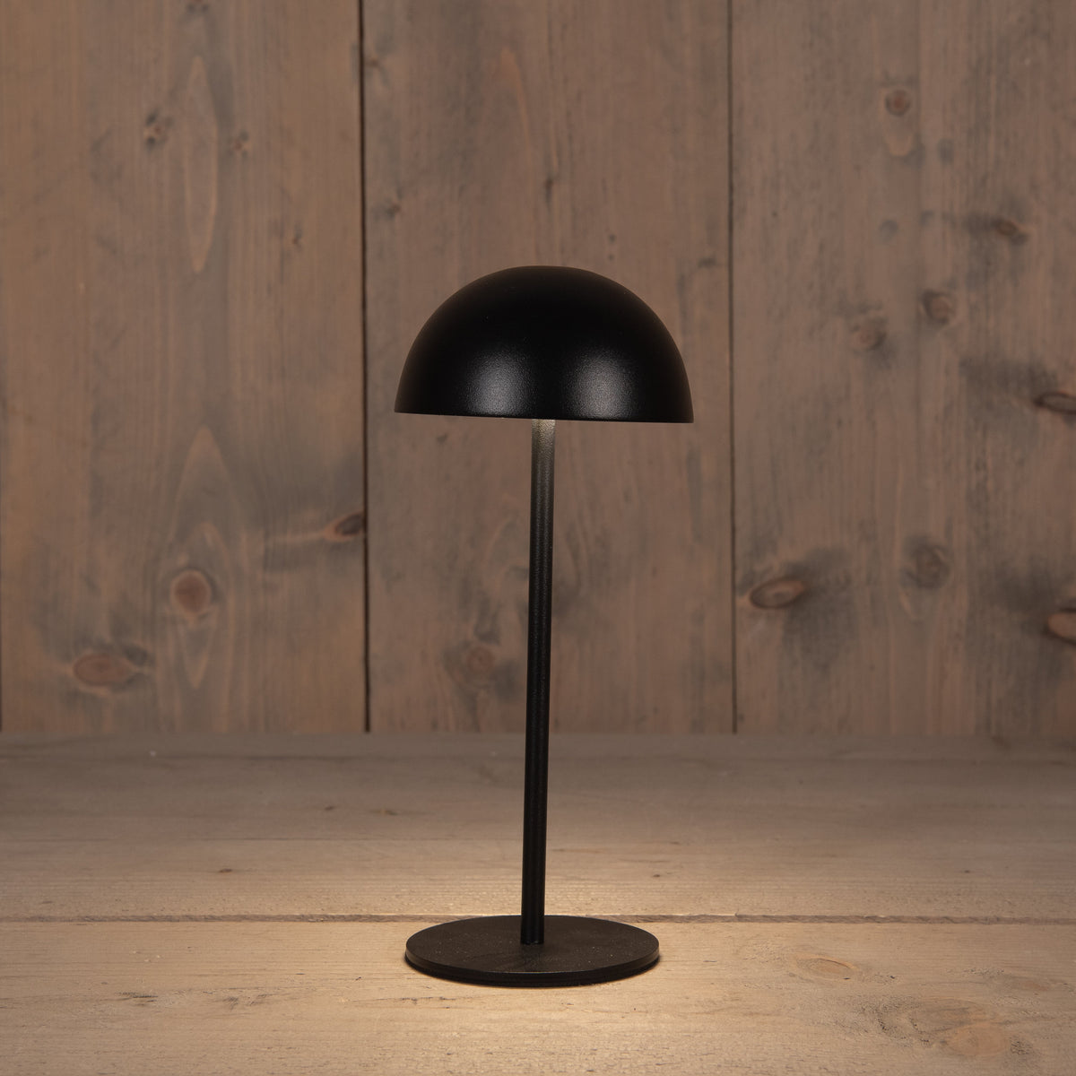 oplaadbare tafellamp rond warm wit dimbaar inclusief usb kabel 22x9.5cm zwart
