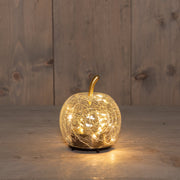 appel  crackle glas oplaadbaar 15led classic 11x12cm inclusief usb kabel