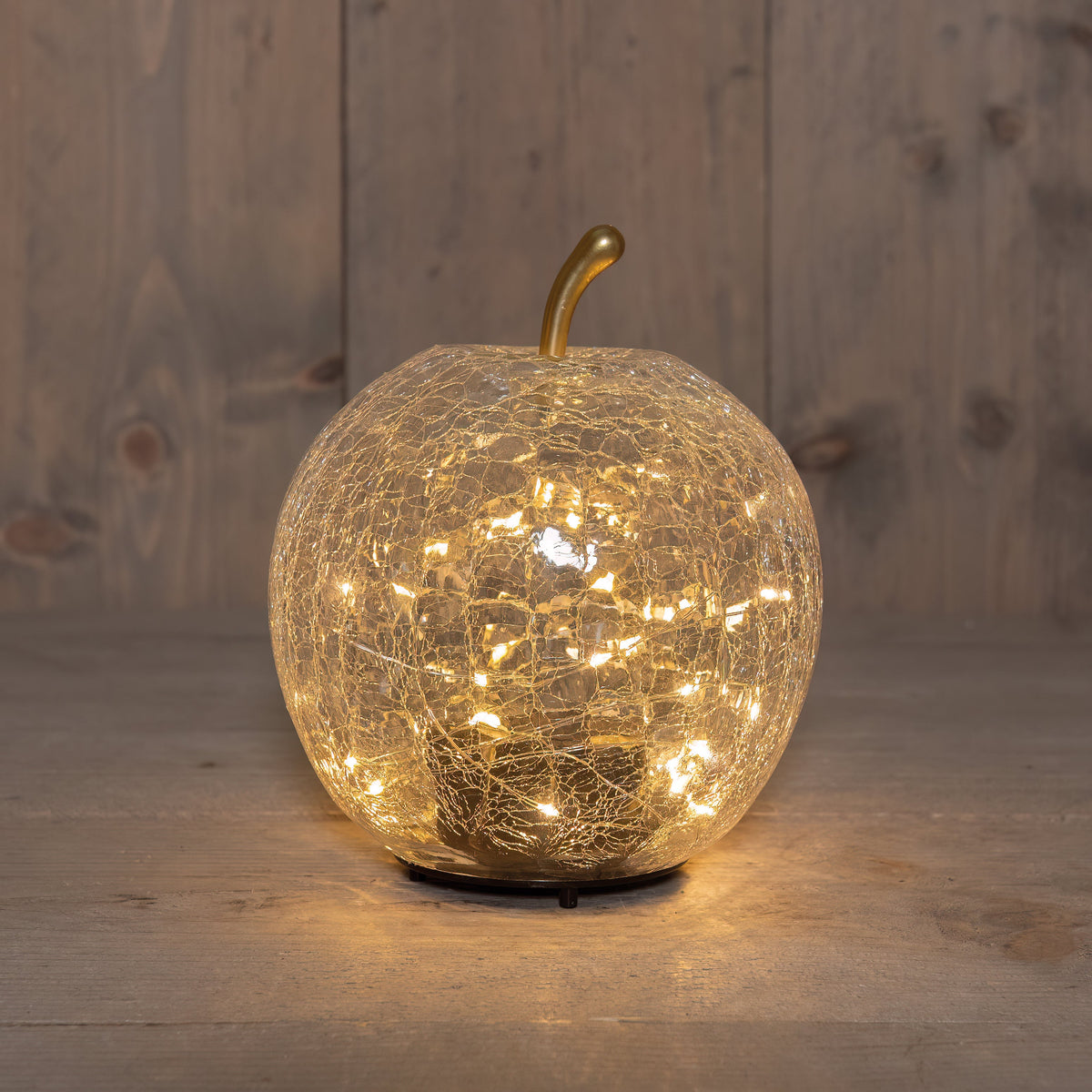 appel  crackle glas oplaadbaar 30led classic 15x17cm inclusief usb kabel