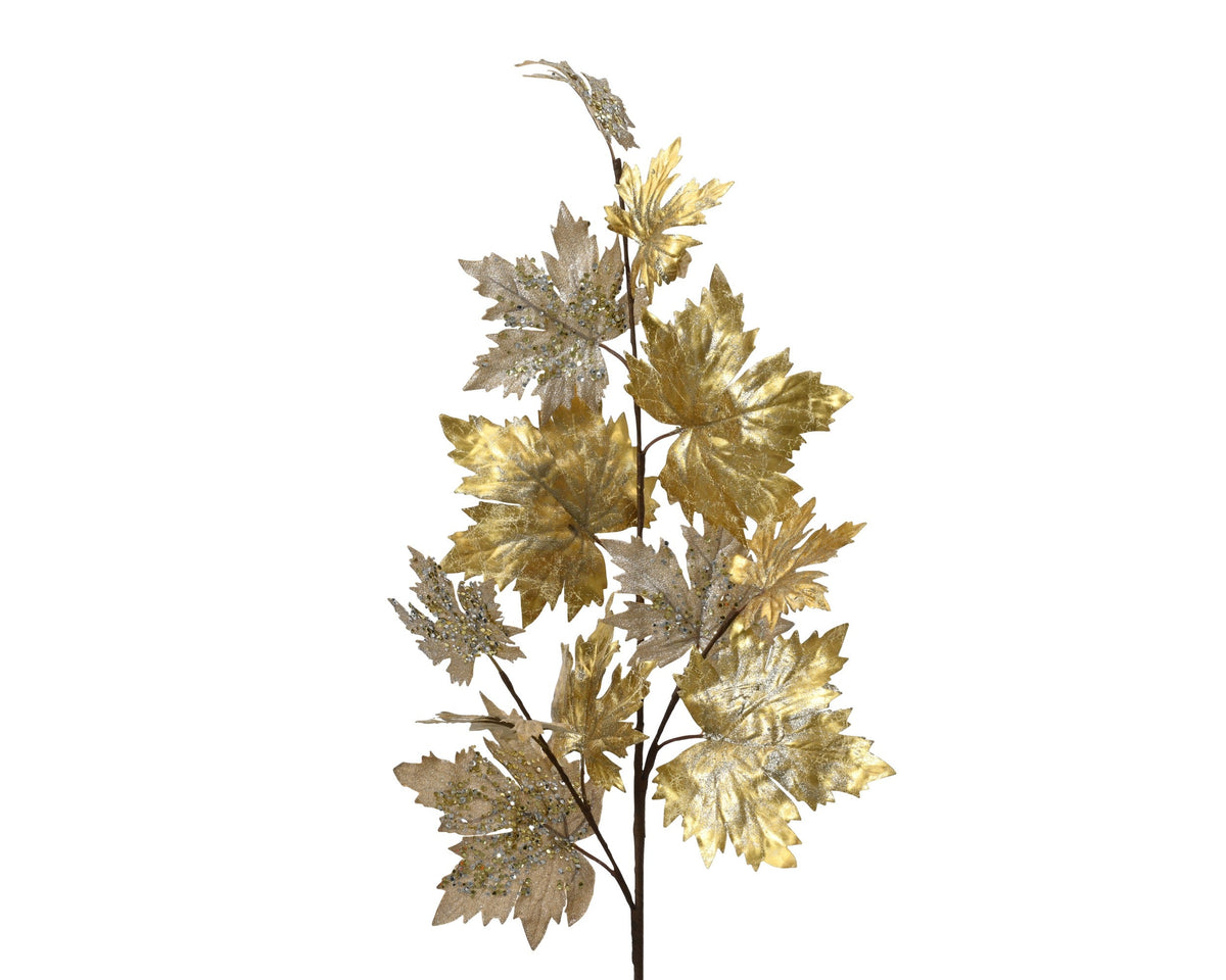 spray maple op steel polyester glitter goud l.34cm x w.12cm x h.90cm