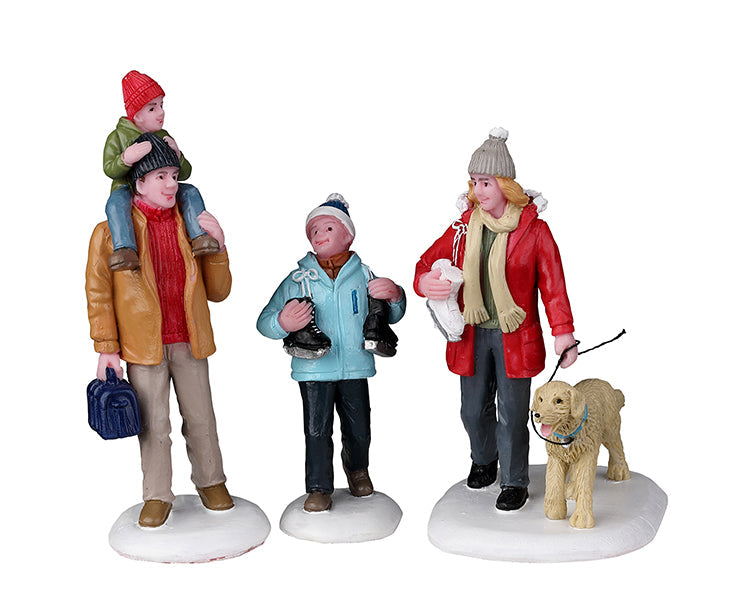 going skating, set of 3