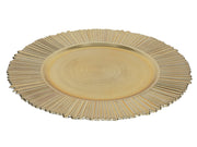 onderbord streep rand metallic goud ø33cm