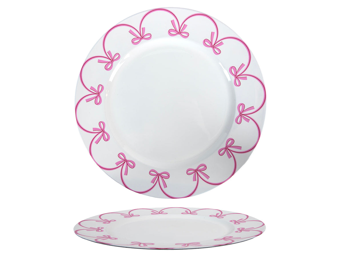 onderbord roze strikken ø33cm