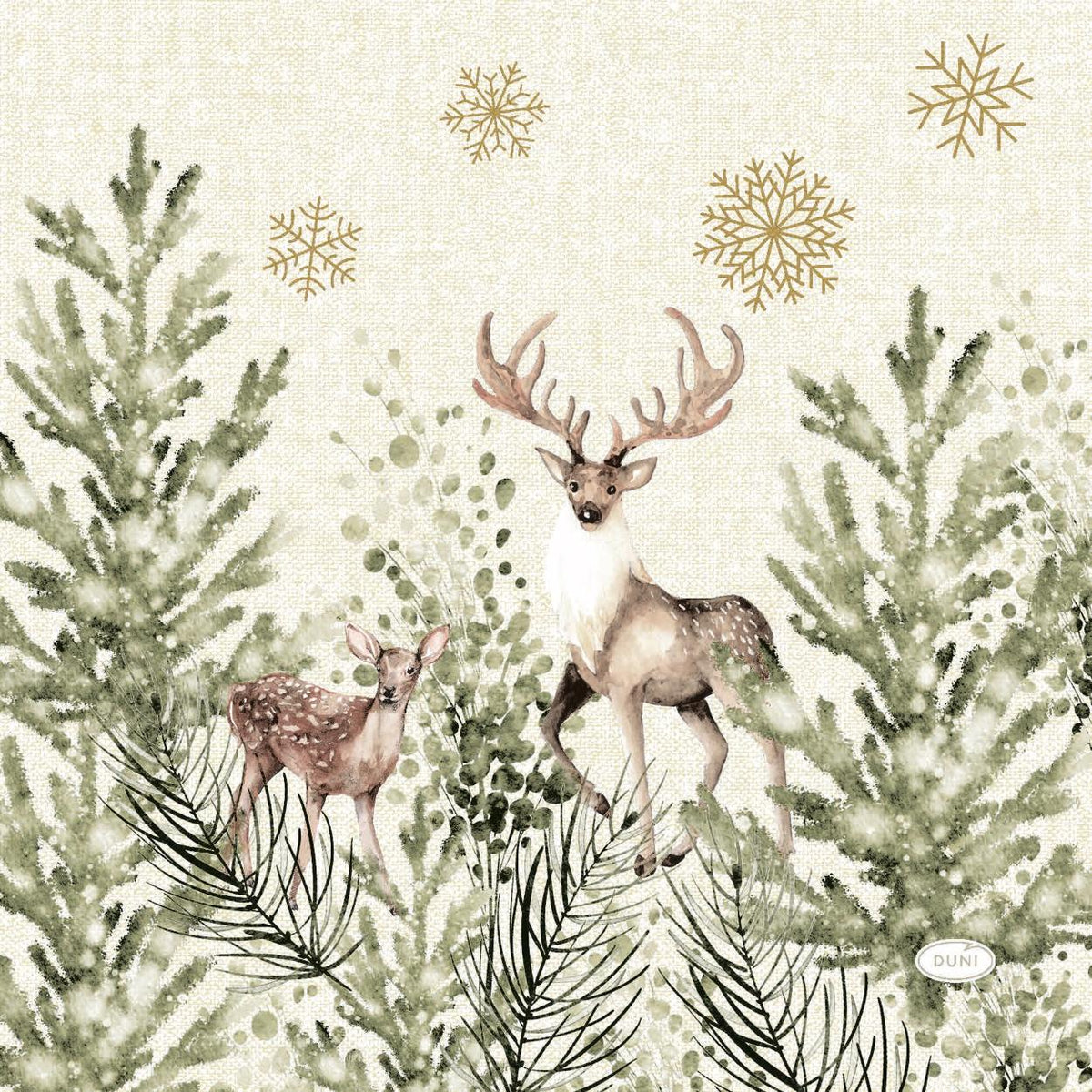 servetten elegant deer 3-laags tissue 33 x 33 cm