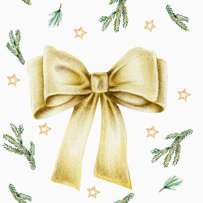 servetten merry bow tie 3-laags tissue 33 x 33 cm