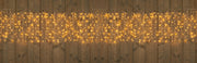Lichtgordijn outdoor 100 Stränge 1000l/500x50cm LED warmweiß - 5m Anschlusskabel transparent - IP44 Trafo an / 8/16h Timer / aus