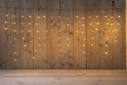 Eiszapfenlichter Draht schwarz 360L 720x70cm LED Classic warm 72 Strang 3/5/7/3/5/7 5m Anschlusskabel IP44 Trafo an / 8/16h Timer / aus / Dimmer
