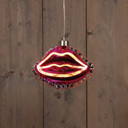 ballon lippen led glas op batterij 15x7.5x11cm roze