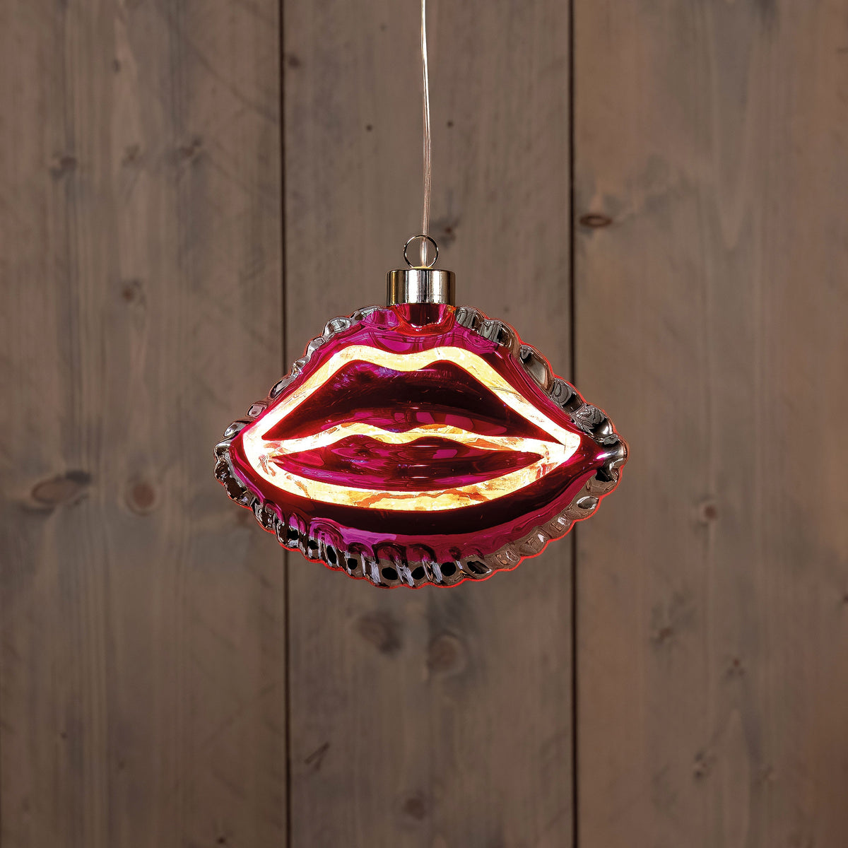 ballon lippen led glas op batterij 15x7.5x11cm roze