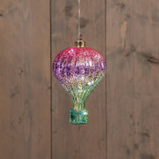 hete luchtballon glas led op batterij 10.5x16cm
