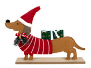 kerstteckel vilt 34cm