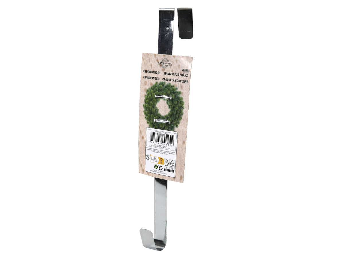 deur/kranshanger zilverkl metaal 29cm