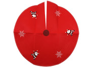 kerstboomrok kerst vilt "holly jolly" ø80cm  rood