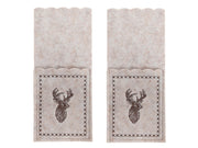 bestekzakje rendier vilt beige 23x10cm s/2  inner polybag