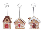 hout menu-kaarthouder huisjes 17cm 3 ass.