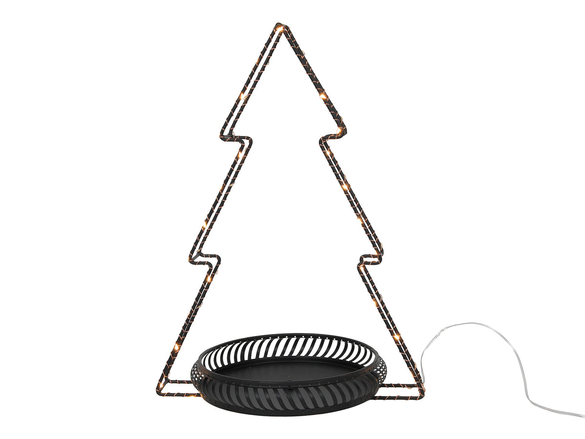kerstboom m/schaal 40cm 62goudled 3xaa   timer