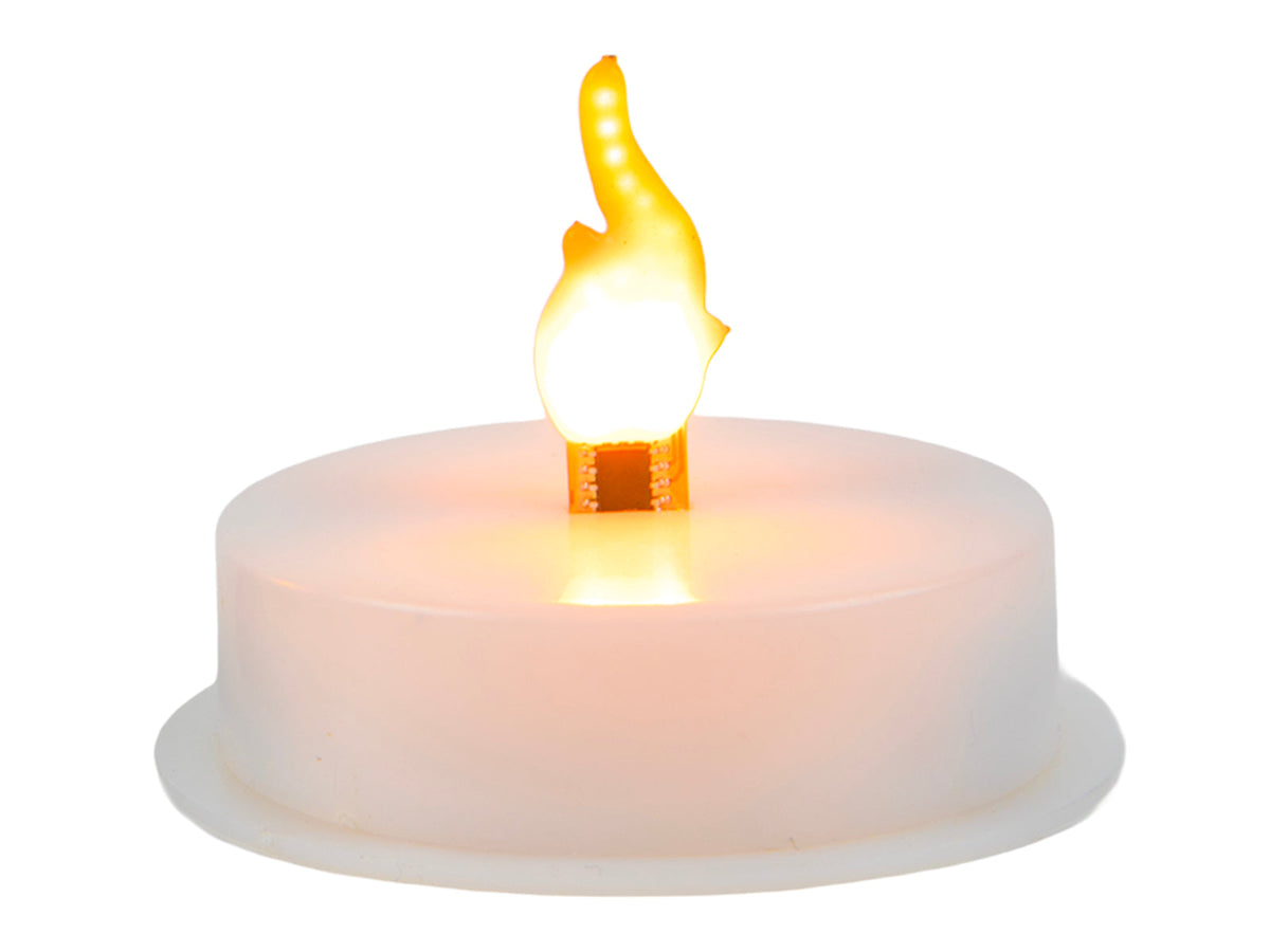 vlam led theelicht wit 6,5cm  incl. timer excl. 3xaaa