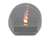rond grijs glas vlam led 10cm  2xaa