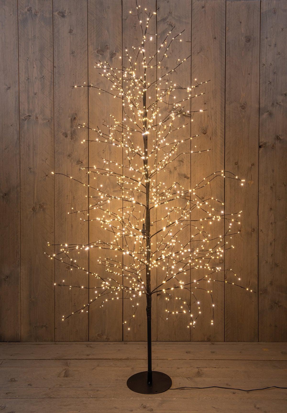 boom 1500led flash classic warm ip44 trafo hoogte 180 cm zwart - aan / 8/16u timer / uit / dimmer