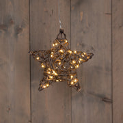 ster naturel 40 led classic warm 20cm / 3xaa on/off/6u timer