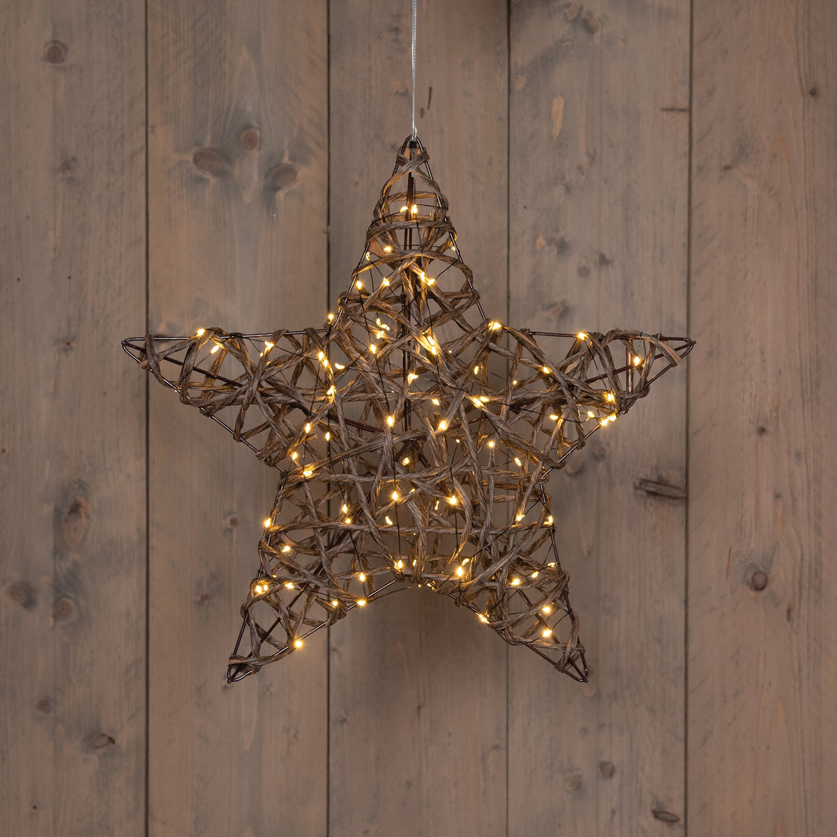ster naturel 100 led classic warm 40cm / 3xaa on/off/6u timer