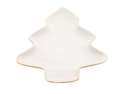 schaal kerstboom goud rand 16x20cm