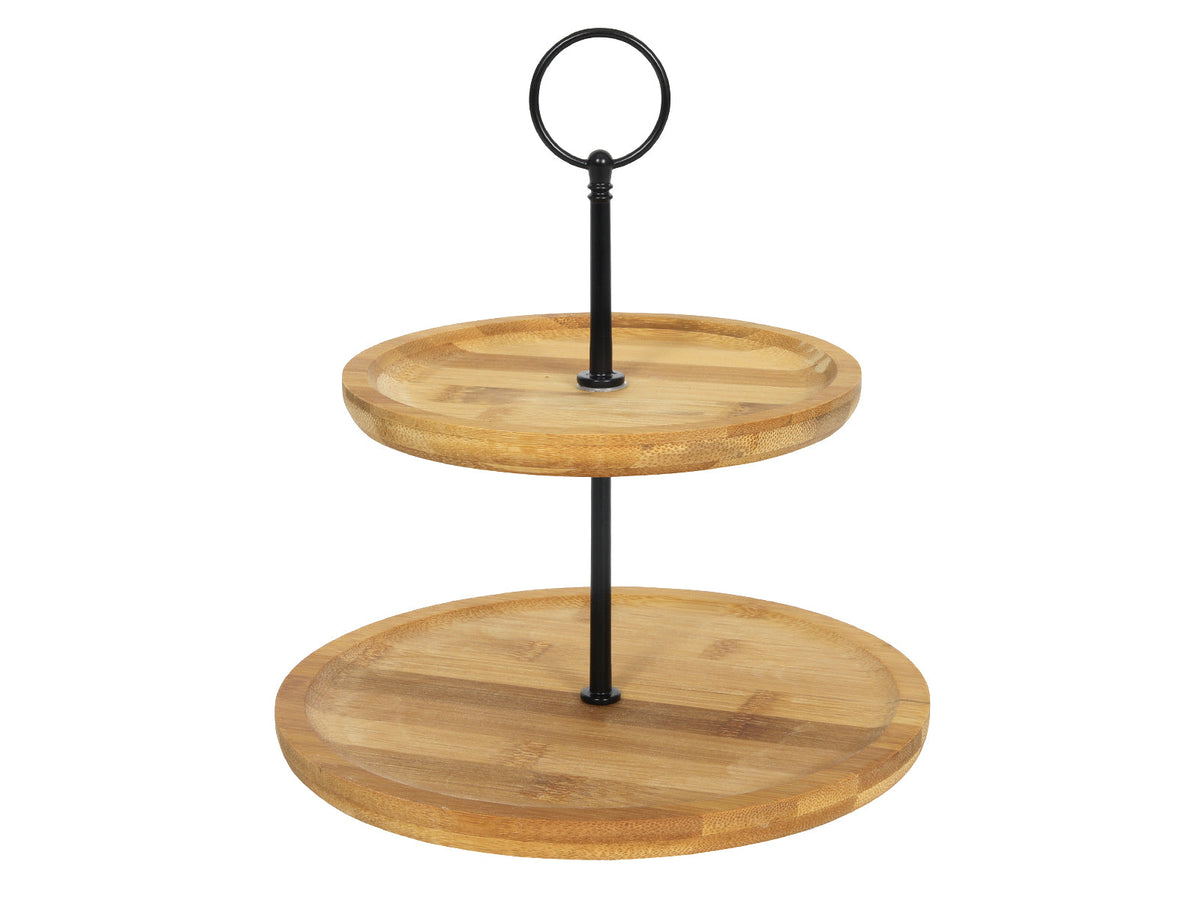 etagere 2-laags bamboe ø16,5cm/ø21,5cm fsc 100% cu-coc-880125