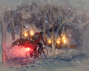 canvas 7led 42 fiber fiets op 2aa batterij 38x48cm