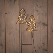 bomen op steker metaal 90led ip44 3xaa batterij met timer 23x63cm classic warm