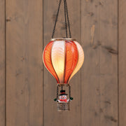 b.o. luchtballon met sneeuwman 20led met vlameffect 14x25cm wit/rood / 2xaaa ip44 batterybox aan / 6/18h timer / uit