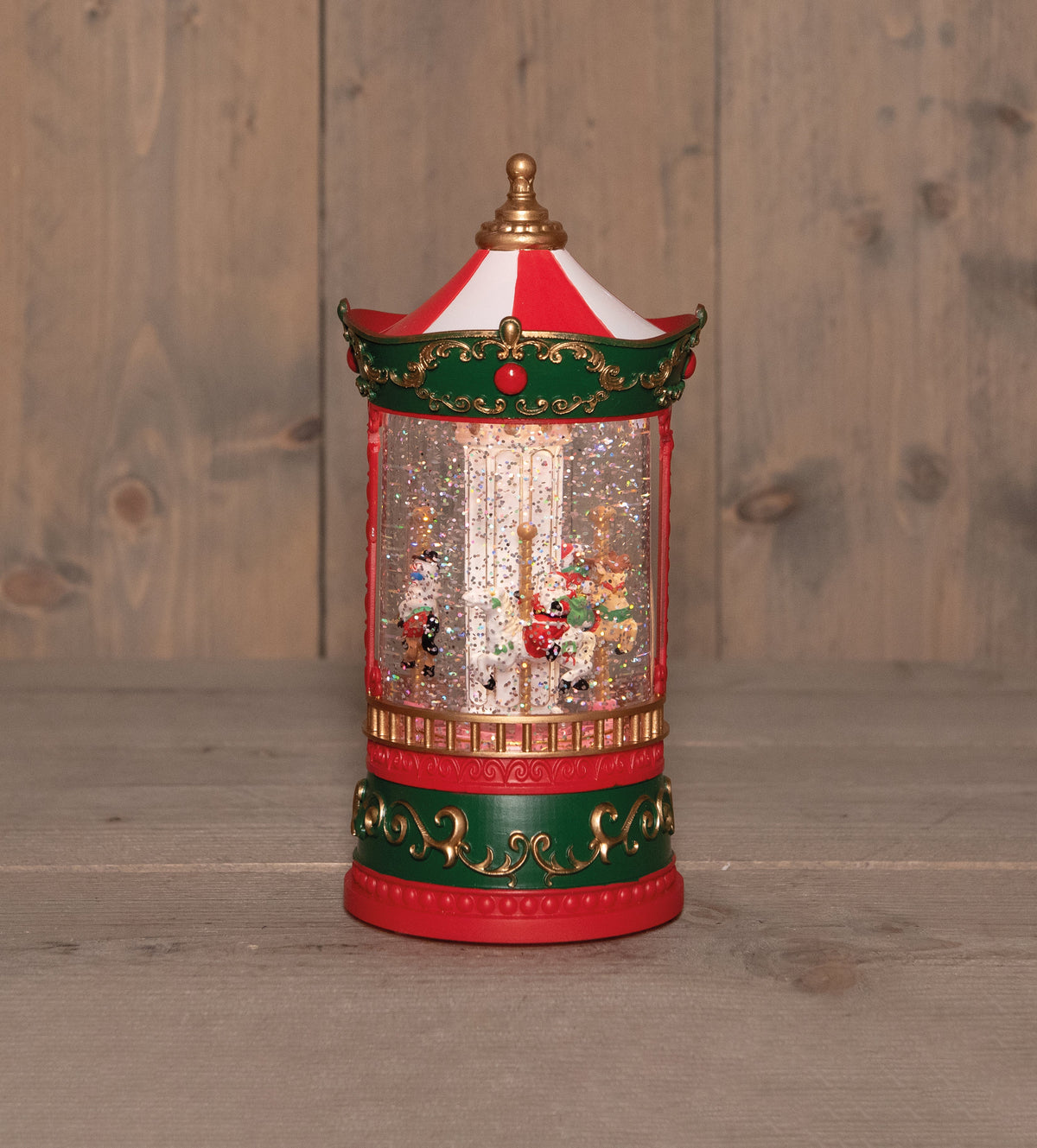 draaimolen met glitterwater op 3xaa batterij met dc aansluiting 12,5x25,5cm warm wit